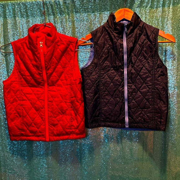 one step up Other - One Step Up Youth Reversible Boys Vest Blue/Light Blue and Orange/Red Size M